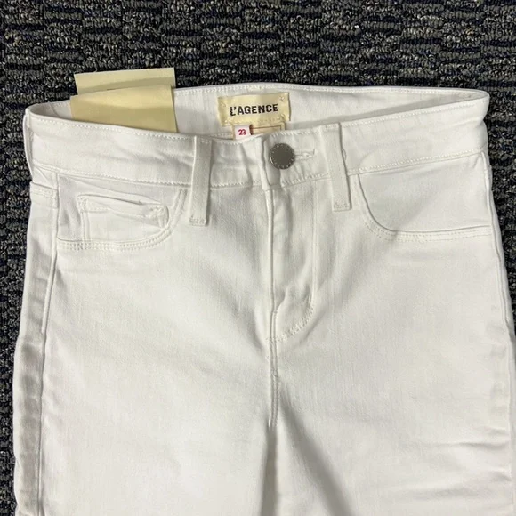 L’Agence white Margot high waist stretch skinny ankle jeans - Picture 4 of 5